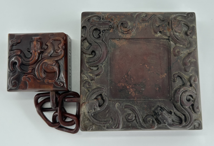 寿山石双联印章（唐）