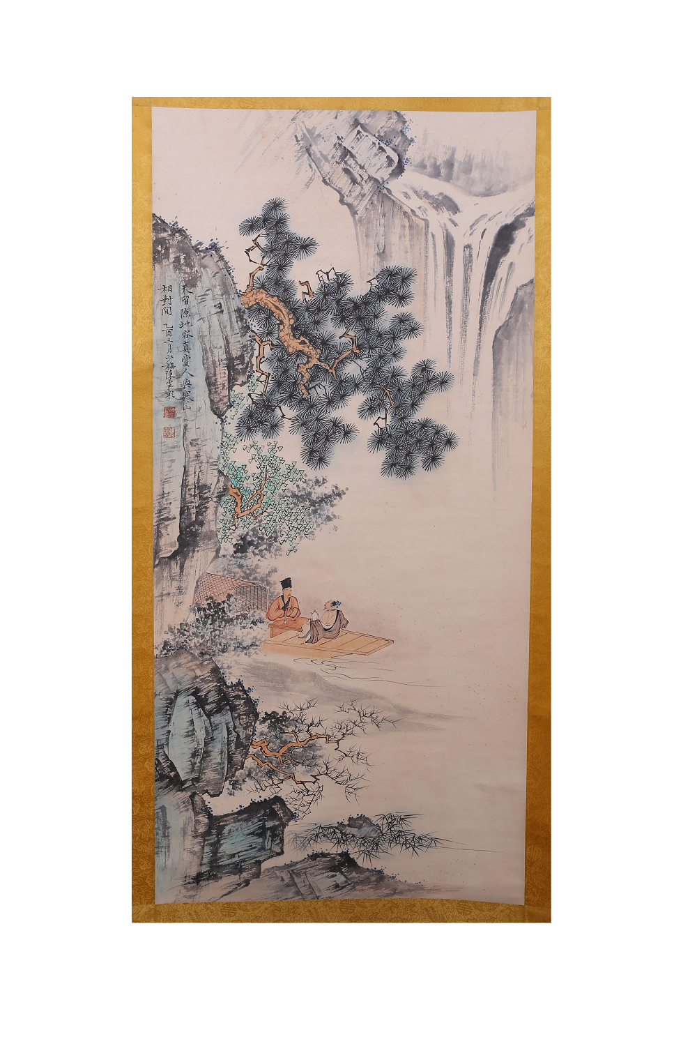 陈少梅款 山水人物故事图