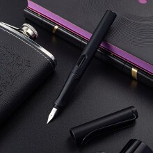 钢笔359 正姿 磨砂黑 EF尖薄厚片工艺学生练字钢笔 （附加6支墨囊）铱金钢笔签字笔